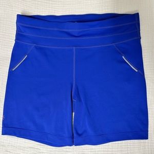 Athleta blue bike shorts size medium tall